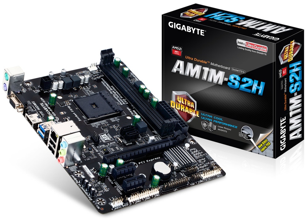 Tarjeta Madre Gigabyte micro ATX AM1M-S2H, S-AM1, HDMI, 32GB DDR3, para AMD