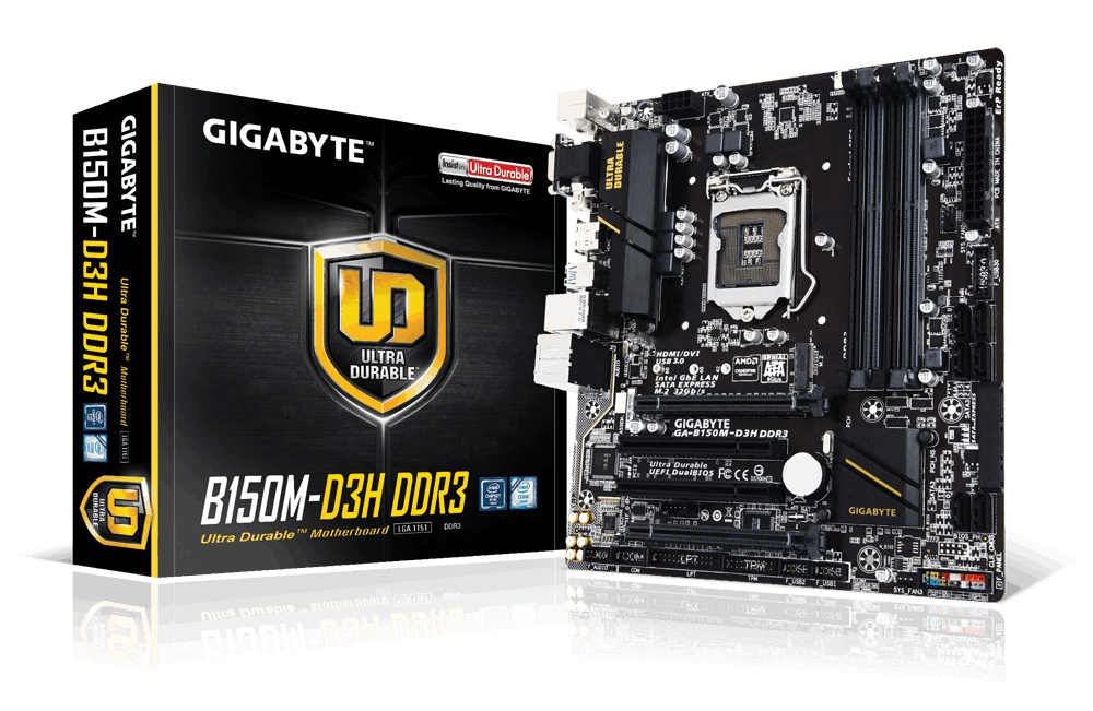 Tarjeta Madre Gigabyte micro ATX GA-B150M-D3H DDR3, S-1151, Intel B150, HDMI, 32GB DDR3, para Intel