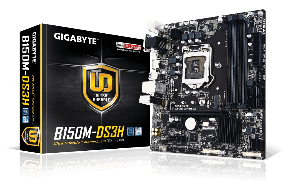 Tarjeta Madre Gigabyte micro ATX GA-B150M-DS3H, S-1151, Intel B150, HDMI, 64GB DDR4 para Intel ― Requiere Actualización de BIOS para trabajar con Procesadores de 7ma Generación