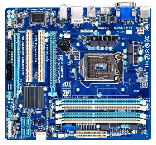Tarjeta Madre Gigabyte micro ATX GA-B75M-D3H Rev. 1.0, S-1155, Intel B75, HDMI, 32GB DDR3, para Intel