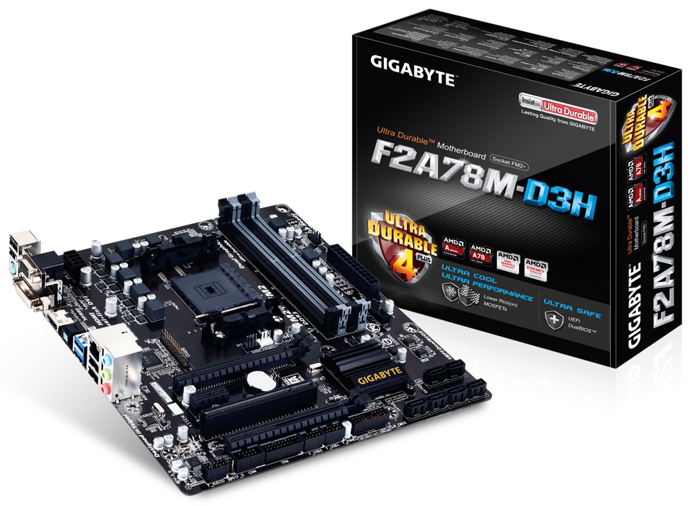 Tarjeta Madre Gigabyte micro ATX GA-F2A78M-D3H (rev. 3.0), S-FM2+, AMD A78, HDMI, 64GB DDR3, para AMD