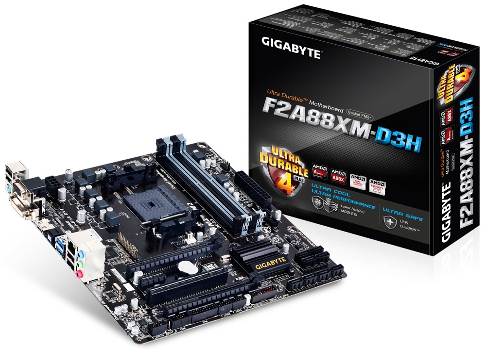 Tarjeta Madre Gigabyte micro ATX GA-F2A88XM-D3H, S-FM2+, AMD A88X, HDMI, 64GB DDR3, para AMD