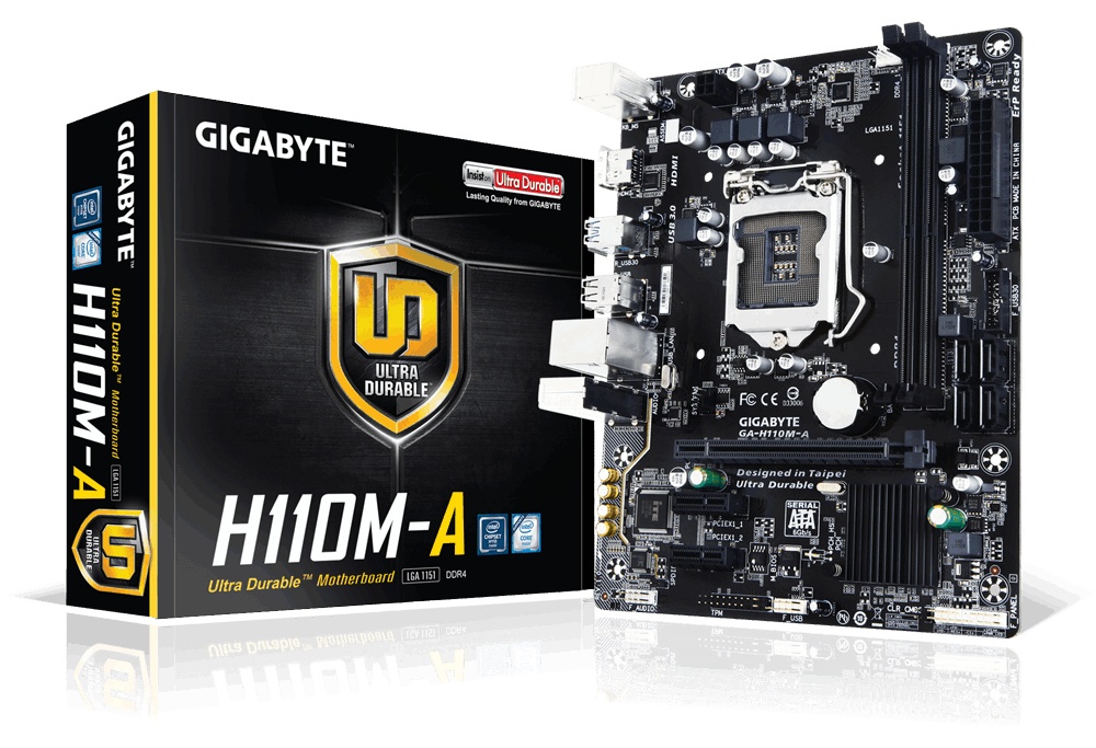 Tarjeta Madre Gigabyte microATX GA-H110M-A, S-1151, Intel H110, HDMI, 32GB DDR4 para Intel
