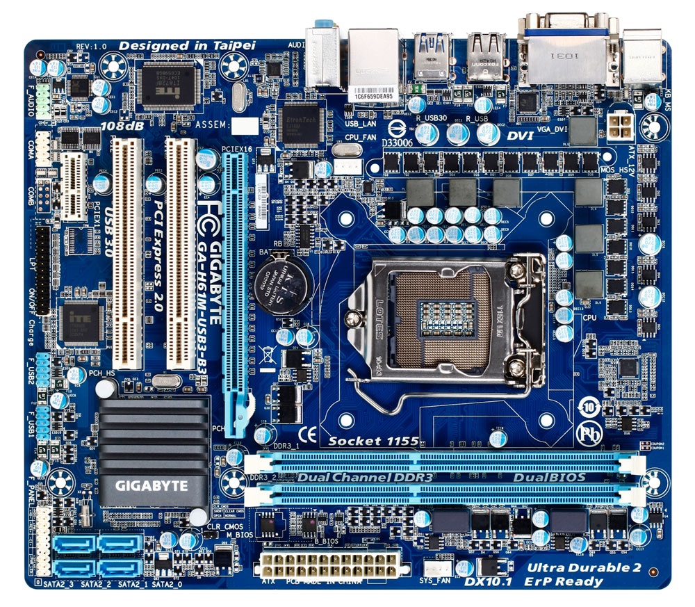 Tarjeta Madre Gigabyte micro ATX GAH61MUSB3B3, Intel H61 GAH61M