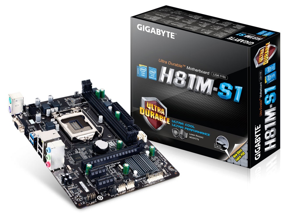 Tarjeta Madre Gigabyte micro ATX GA-H81M-S1, S-1150, Intel H81 Express, 16GB DDR3, para Intel