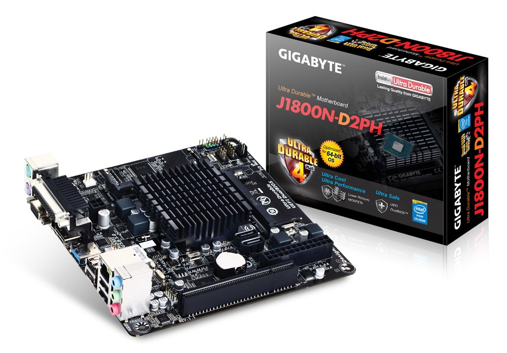 Tarjeta Madre Gigabyte mini-ITX GA-J1800N-D2PH, Intel Celeron Dual Core J1800 Integrada, HDMI, 8GB DDR3
