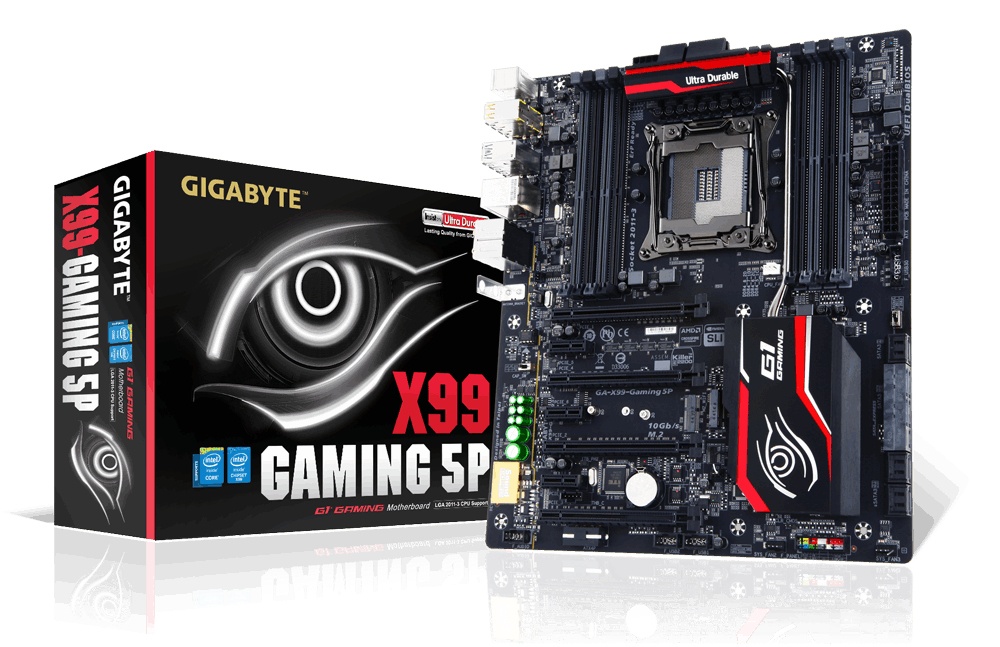 Tarjeta Madre Gigabyte ATX extendida GA-X99-GAMING 5P, S-2011v3, Intel X99, 128GB DDR4 para Intel