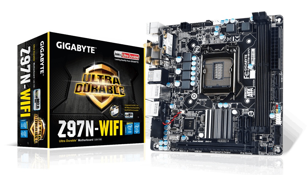 Tarjeta Madre Gigabyte mini ITX GA-Z97N-WIFI, S-1150, Intel Z97, HDMI, 16GB DDR3, para Intel