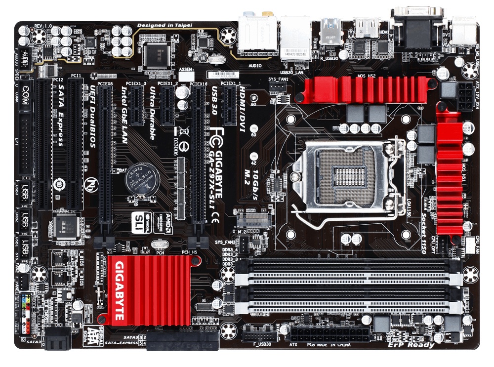 Tarjeta Madre Gigabyte ATX GA-Z97X-SLI, S-1150, Intel Z97, HDMI, 32GB DDR3, para Intel