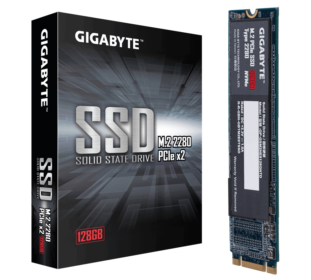 SSD Gigabyte NVMe, 128GB, PCI Express 3.0, M.2