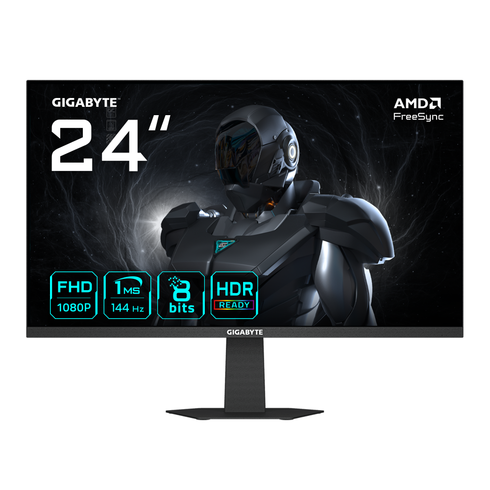 Monitor Gamer Gigabyte GS24F14 LED 23.8", 1920x1080 Full HD, FreeSync, 144Hz, HDMI/DisplayPort, Negro
