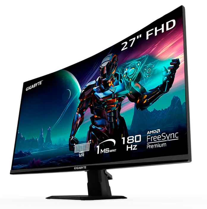 Monitor Gamer Curvo Gigabyte GS27FC LED 27", 1920x1080 Full HD, FreeSync, 180Hz, HDMI/DisplayPort, Negro