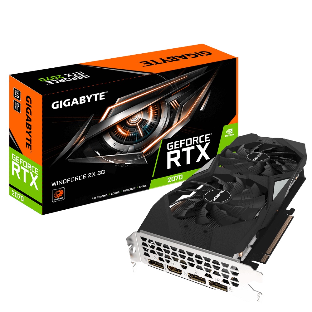Tarjeta de Video Gigabyte NVIDIA GeForce RTX 2070 WINDFORCE 2X , 8GB 256-bit GDDR6, PCI Express x16 3.0
