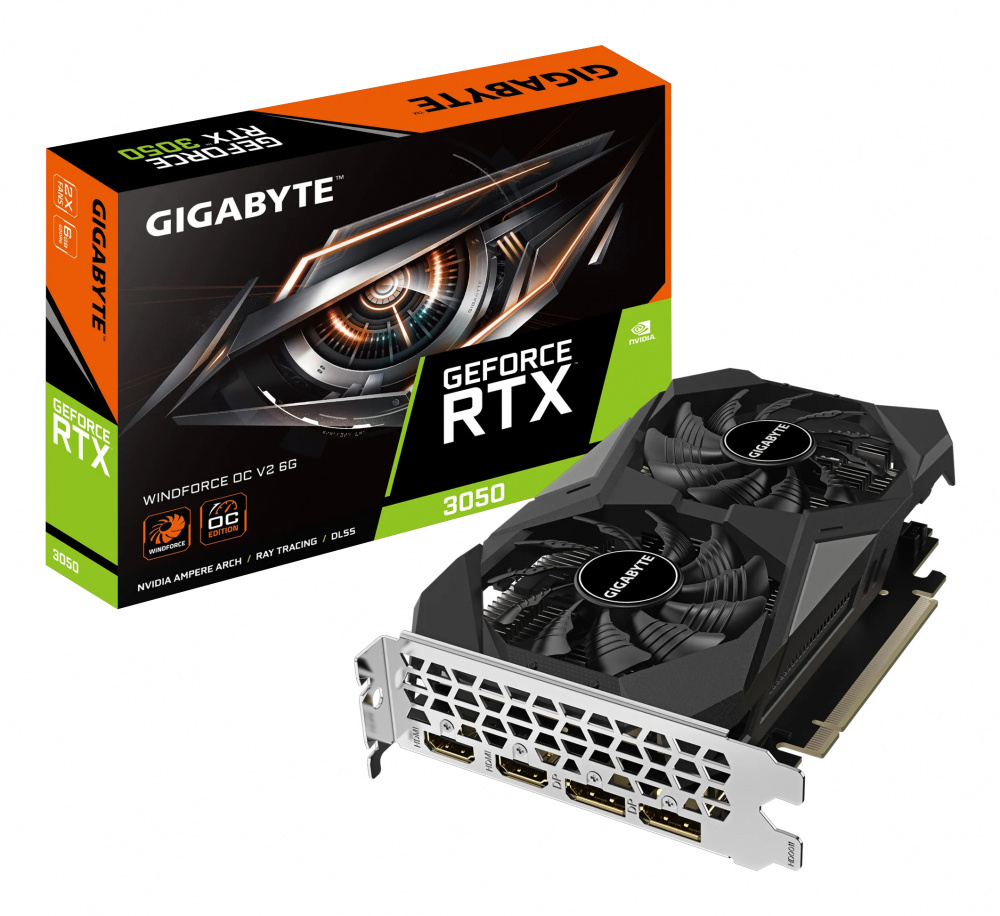 Tarjeta de Video Gigabyte NVIDIA GeForce RTX 3050 WINDFORCE OC V2, 6GB 96-bit GDDR6, PCI Express 4.0