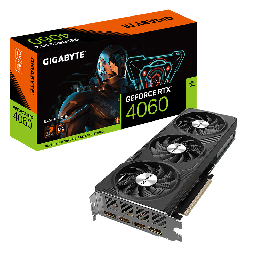 Tarjeta de Video Gigabyte NVIDIA GeForce RTX 4060 GAMING OC 8G, 8GB 128-bit GDDR6, PCI Express 4.0 ― Abierto
