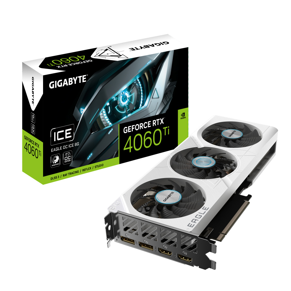 Tarjeta de Video Gigabyte NVIDIA GeForce RTX 4060 Ti EAGLE OC ICE, 8GB 128-bit GDDR6, PCI Express 4.0 