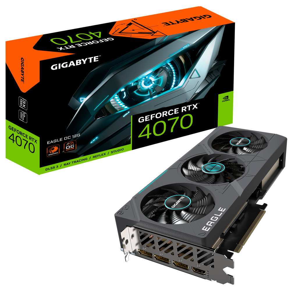Tarjeta de Video Gigabyte NVIDIA GeForce RTX 4070 EAGLE OC, 12GB, 192-bit GDDR6X, PCI Express 4.0