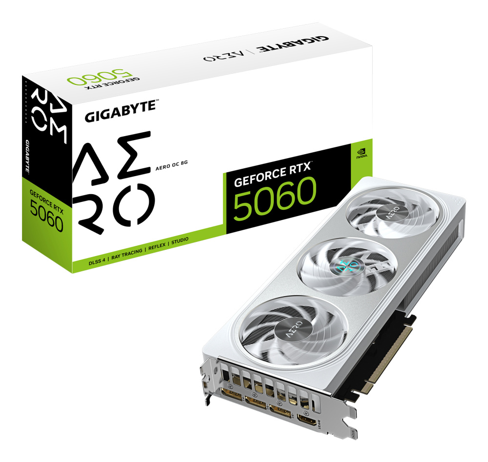 Tarjeta de Video Gigabyte NVIDIA GeForce RTX 5060 AERO OC, 8GB 128-bit GDDR7, PCI Express 5.0