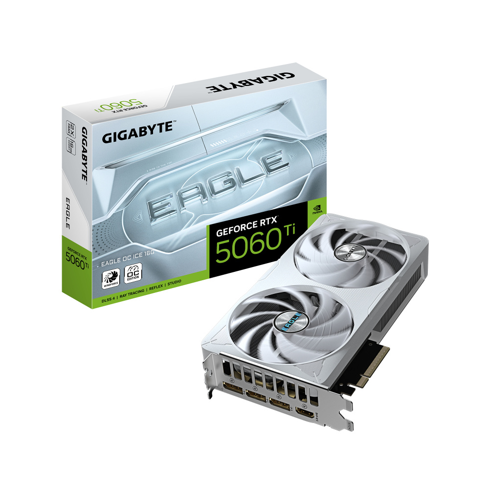 Tarjeta de Video Gigabyte NVIDIA GeForce RTX 5060 Ti EAGLE OC ICE, 16GB 128-bit GDDR7, PCI Express x16 5.0 