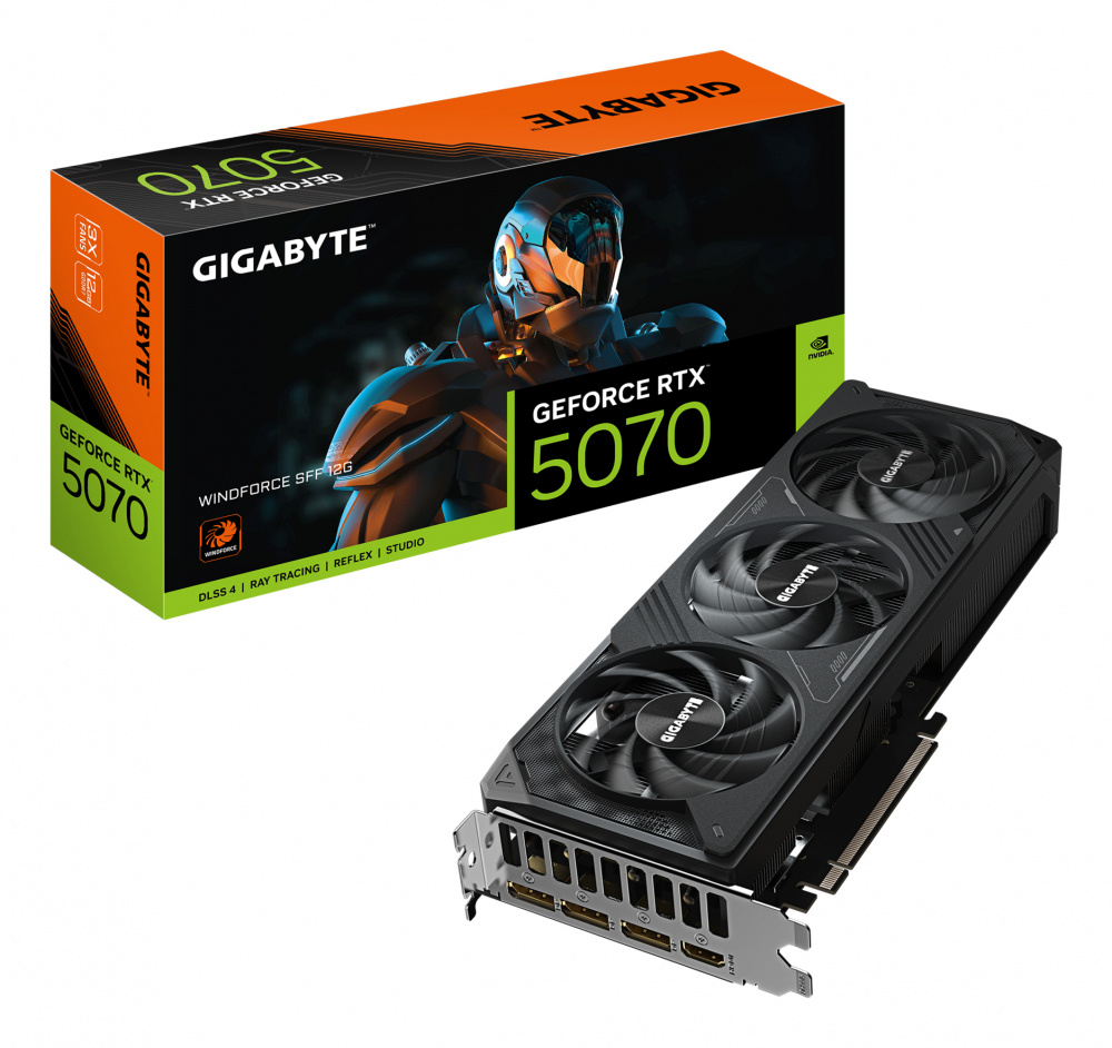 Tarjeta de Video Gigabyte NVIDIA GeForce RTX 5070 Windforce SFF, 12GB 192-bit GDDR7, PCI Express x16 5.0 