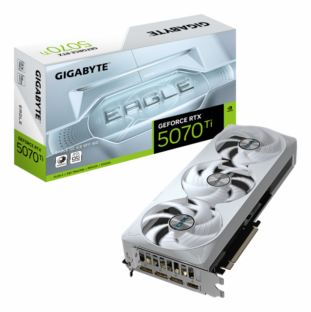 Tarjeta de Video Gigabyte NVIDIA GeForce RTX 5070 Ti EAGLE OC ICE SFF, 16GB 256-bit GDDR7, PCI Express x16 5.0 