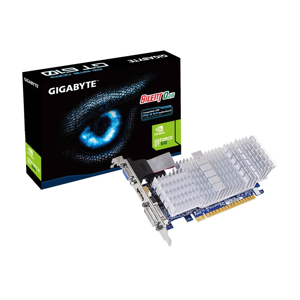 Tarjeta de Video Gigabyte NVIDIA GeForce GT 610, 2GB 64-bit DDR3, PCI Express 2.0