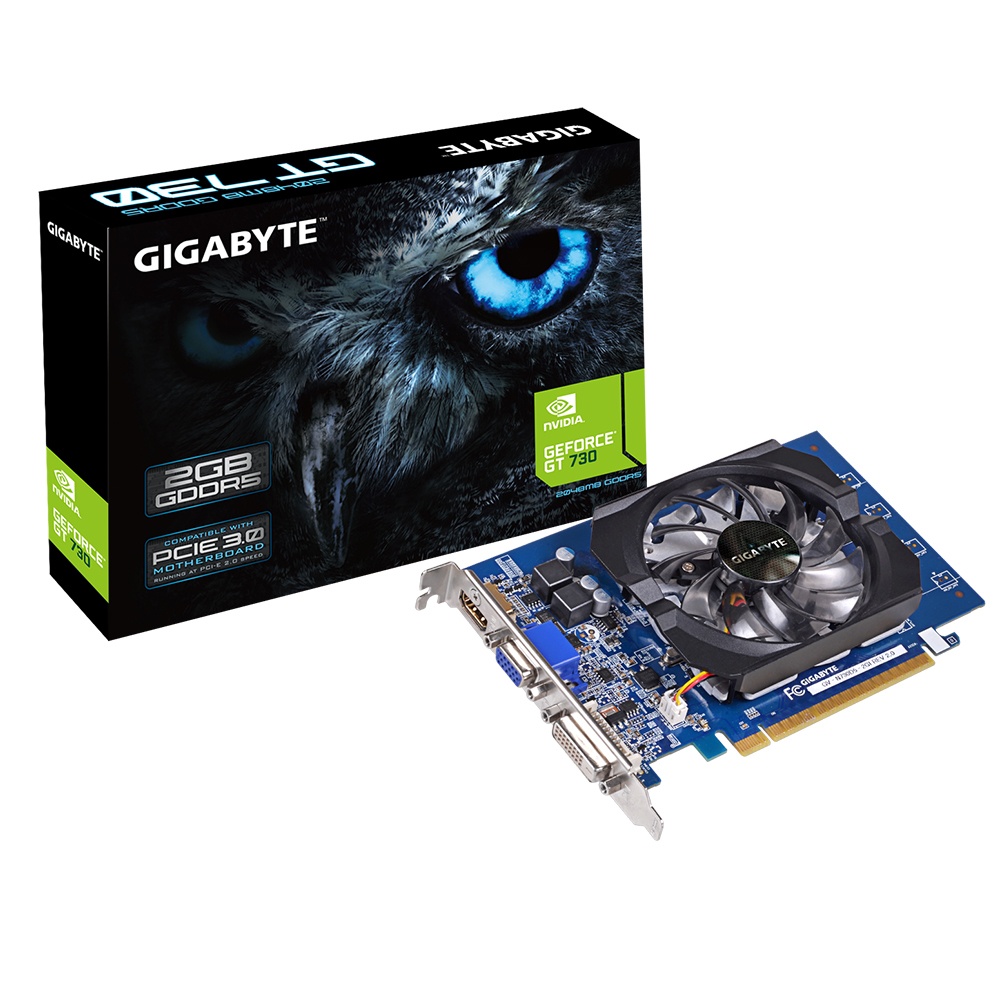 Tarjeta de Video Gigabyte NVIDIA GeForce GT 730 (rev. 2.0), 2GB 64-bit GDDR3, PCI Express 2.0