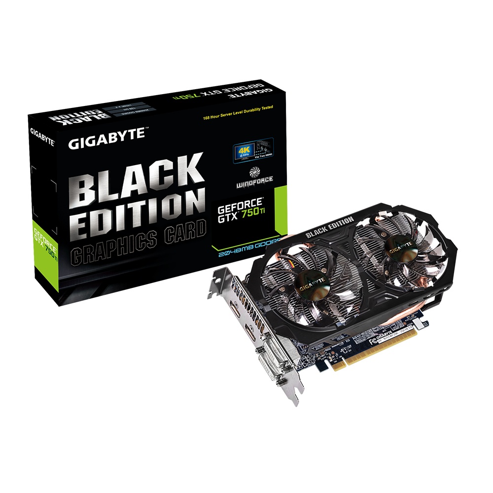 Tarjeta de Video Gigabyte NVIDIA GeForce GTX 750 Ti Black Edition, 2GB 128-bit GDDR5, PCI Express 3.0