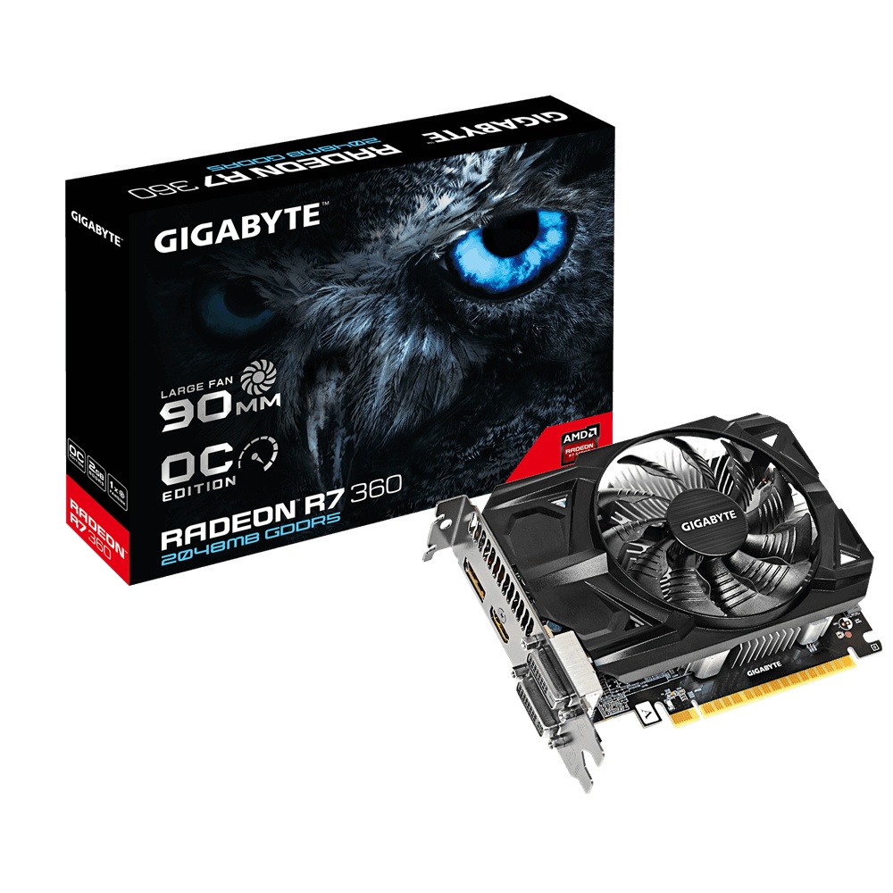 Tarjeta de Video Gigabyte AMD Radeon R7 360, 2GB 128-bit GDDR5, PCI Express 3.0