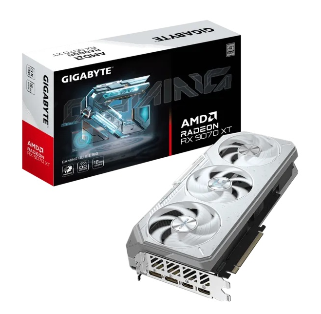 Tarjeta de Video Gigabyte AMD Radeon RX 9070 XT GAMING OC ICE, 16GB 256-bit GDDR6, PCI Express 5.0