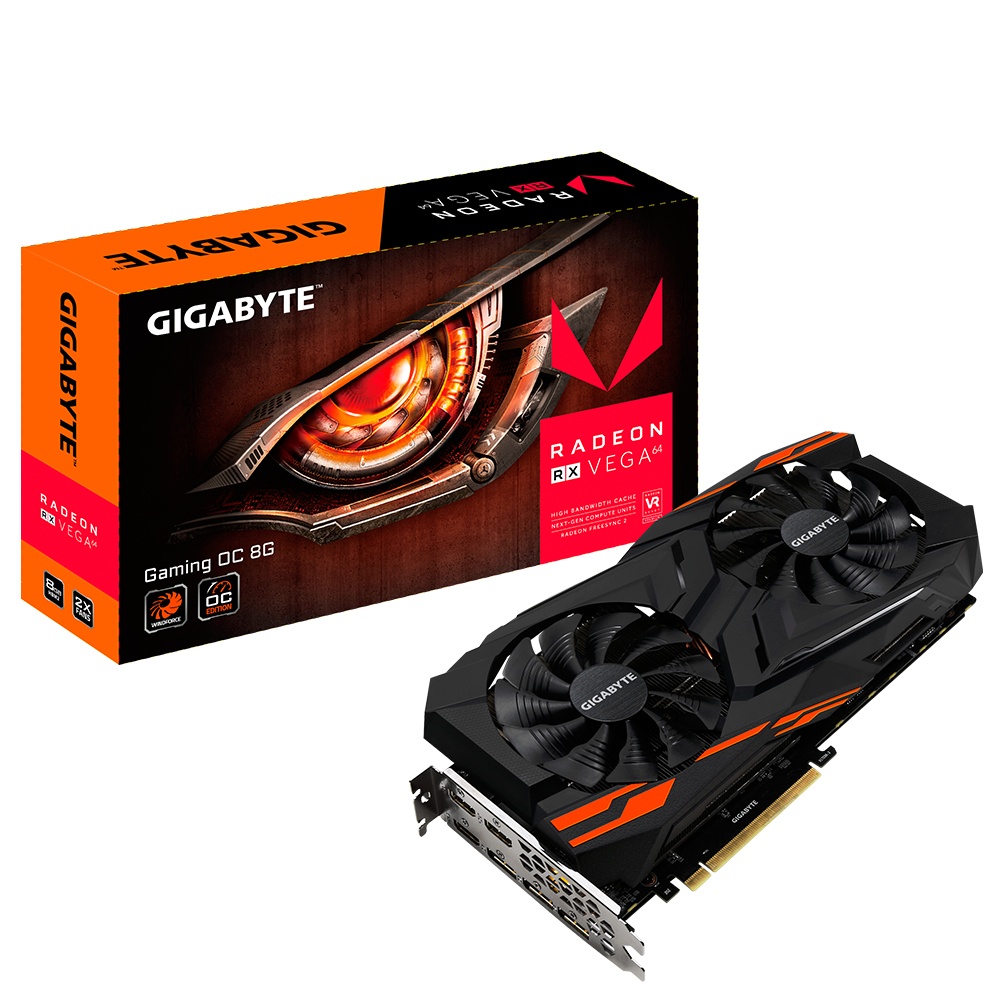 Tarjeta de Video Gigabyte AMD Radeon RX VEGA 64 Gaming OC, 8GB 2048-bit HBM2, PCI Express 3.0