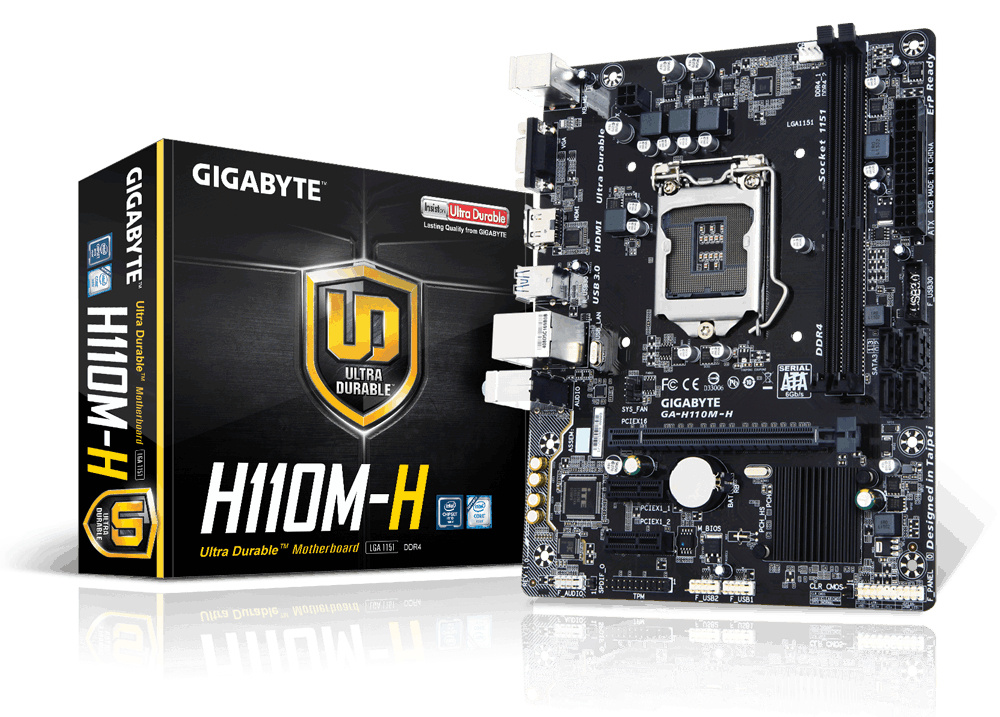 Tarjeta Madre Gigabyte micro ATX GA-H110M-H, S-1151, Intel H110, HDMI, 32GB DDR4 para Intel ― Requiere Actualización de BIOS para trabajar con Procesadores de 7ma Generación