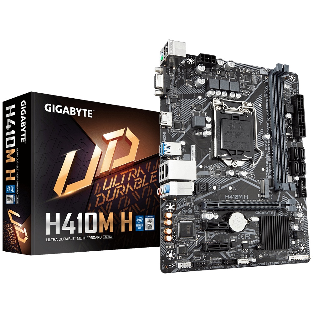 Tarjeta Madre Gigabyte Micro ATX H410M H (REV. 1.0), S-1200, Intel H410 Express, HDMI, 64GB DDR4 para Intel ― No es Compatible con Procesadores Intel 11va. Generación
