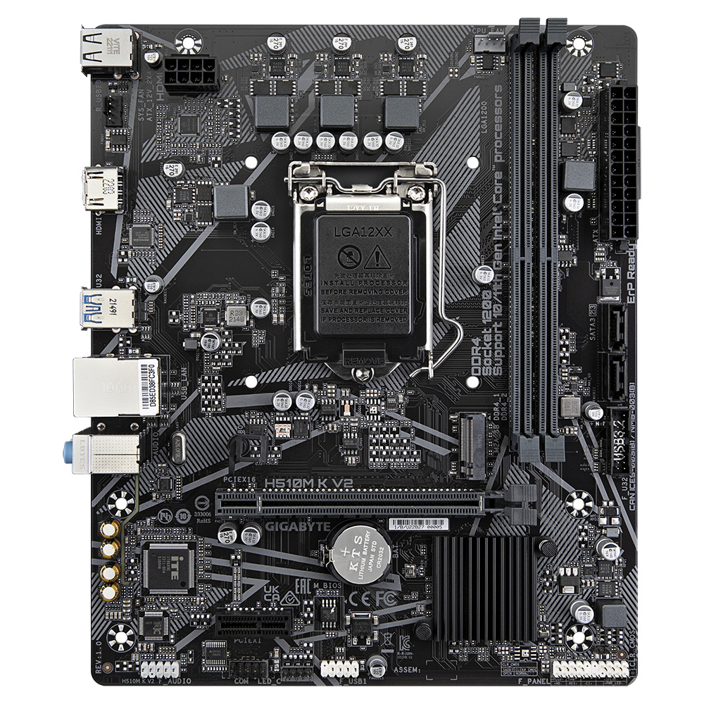 Tarjeta Madre Gigabyte H510M K V2, Micro-ATX, LGA 1200, Intel H470, 64GB DDR4, HDMI para Intel