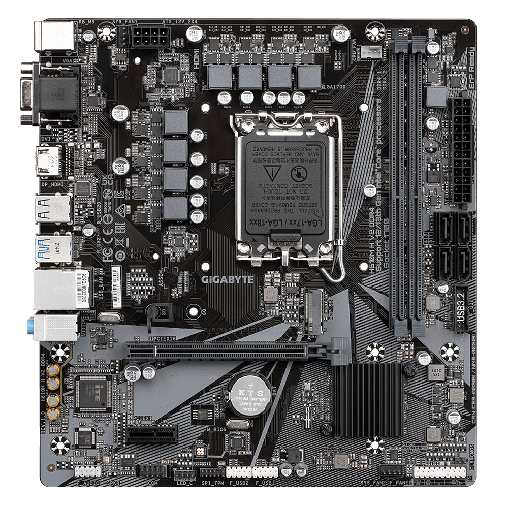 Tarjeta Madre Gigabyte Micro-ATX H610M H V2 DDR4, S-1700, Intel H610 Express, HDMI, 64GB DDR4 para Intel ― Requiere Actualización de BIOS para Procesadores Intel 13va. Generación