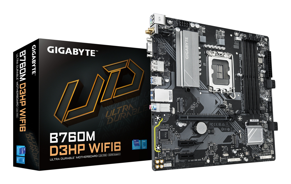 Tarjeta Madre Gigabyte B760M, Micro-ATX, LGA 1700, Intel B760, 192GB DDR5, HDMI/DP para Intel