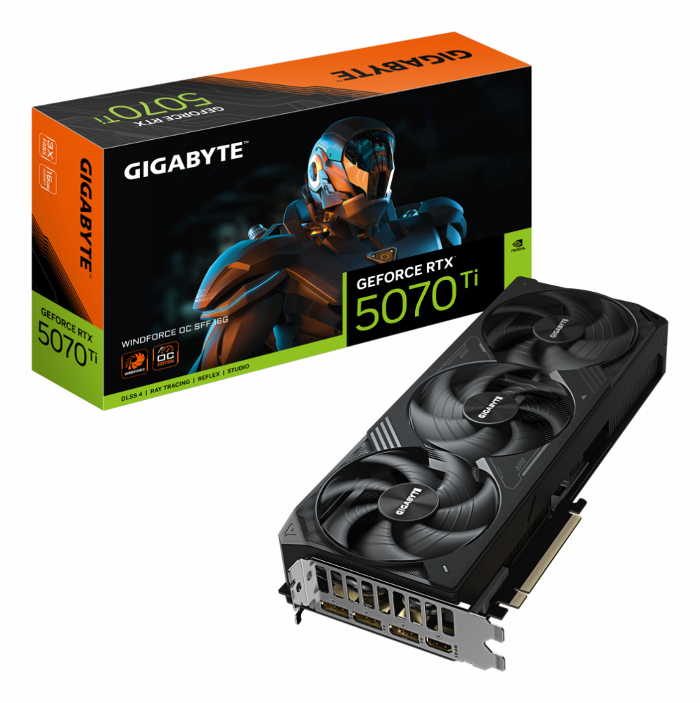 Tarjeta de Video Gigabyte NVIDIA GeForce RTX 5070 Ti WINDFORCE OC SFF, 16GB 256-bit GDDR7, PCI Express x16 5.0 