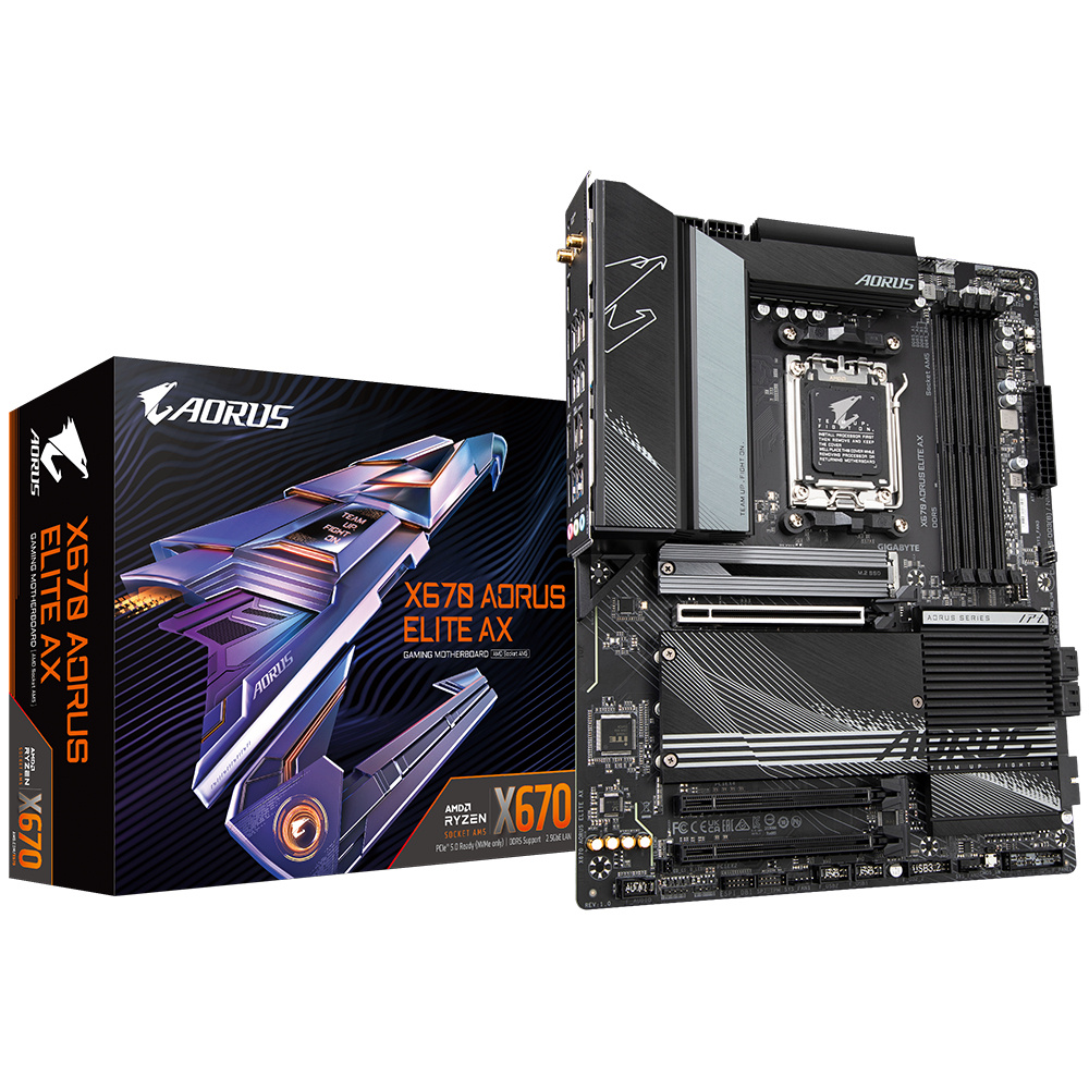 Tarjeta Madre Gigabyte X670 AORUS ELITE AX, ATX, Socket AM5, AMD X670, 128GB DDR5, HDMI para AMD 