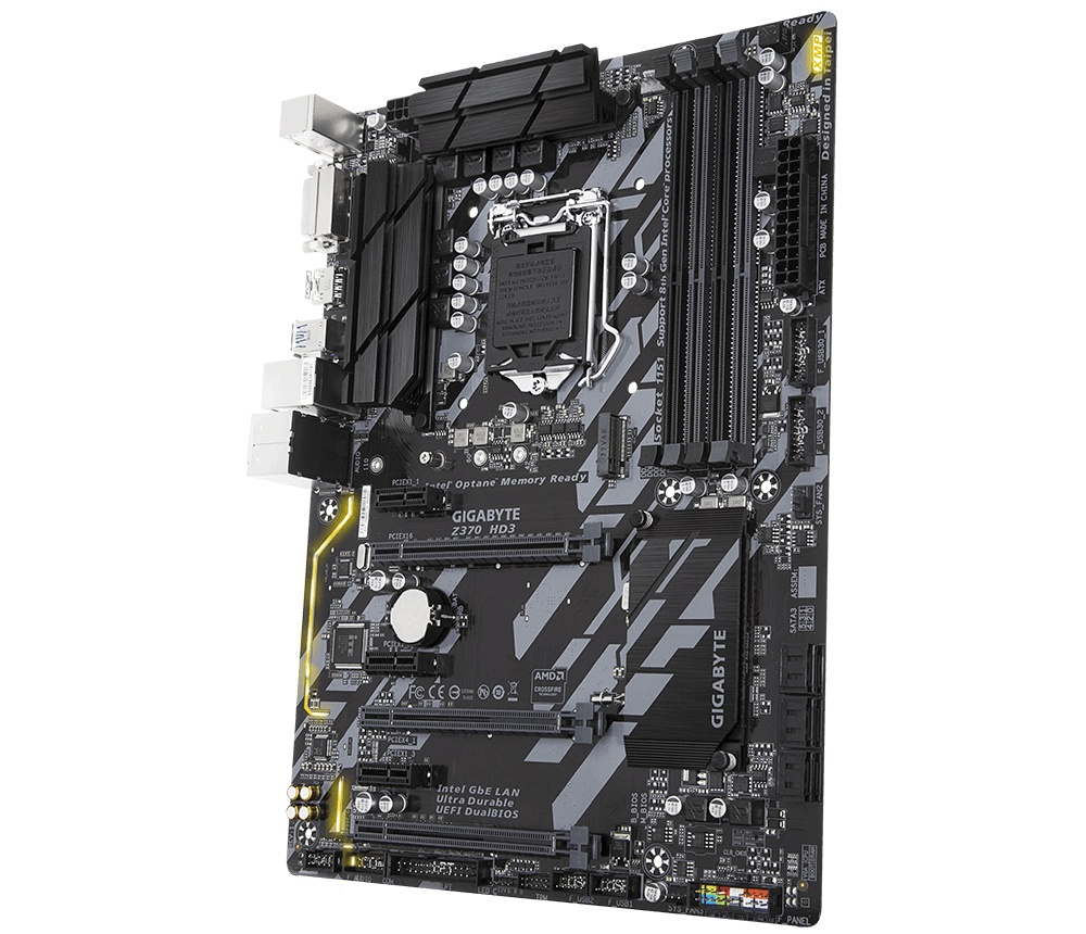 Tarjeta Madre Gigabyte ATX Z370 HD3, S-1151, Intel Z370, HDMI, 64GB DDR4 para Intel ― Compatibles solo con 8va y/o  9va Generación (Revisar modelos aplicables)