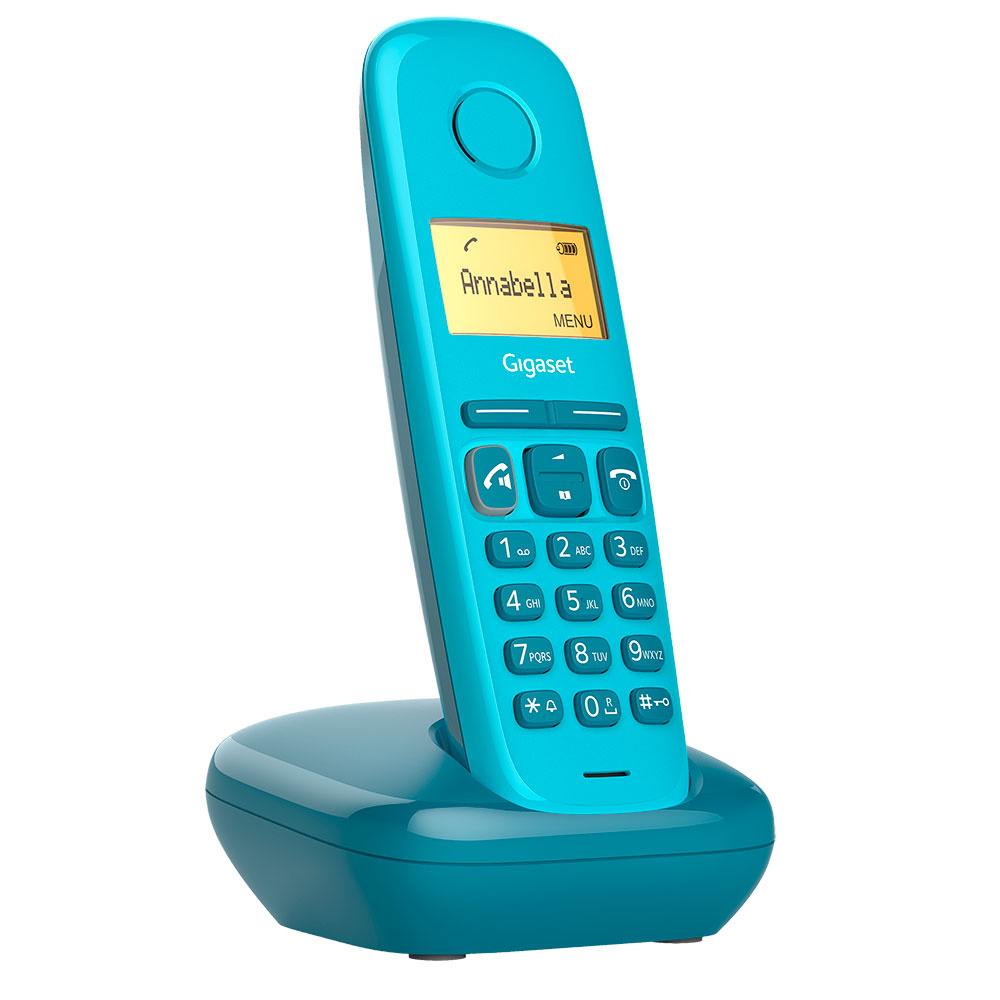 Gigaset Teléfono Inalámbrico DECT-A270, 1 Auricular, Azul