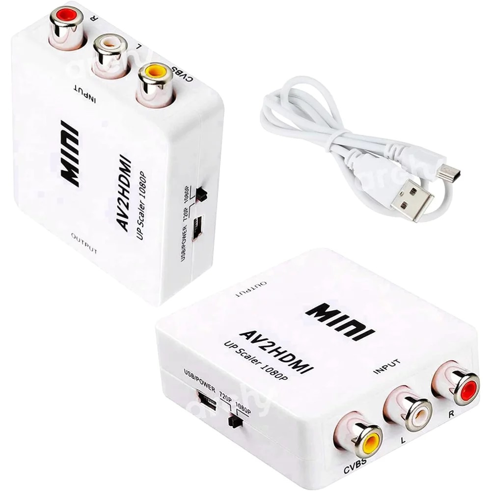 Gigatech Convertidor de Video RCA - HDMI con Audio, Blanco