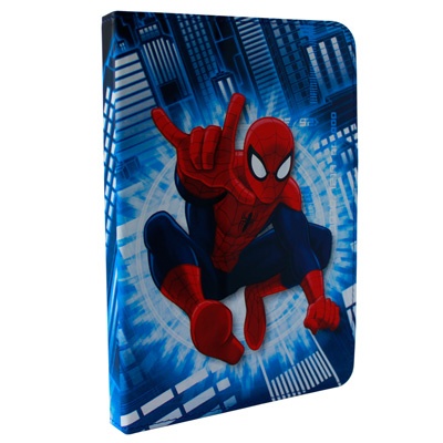 Ginga Funda Spiderman para iPad 7'', Azul/Rojo