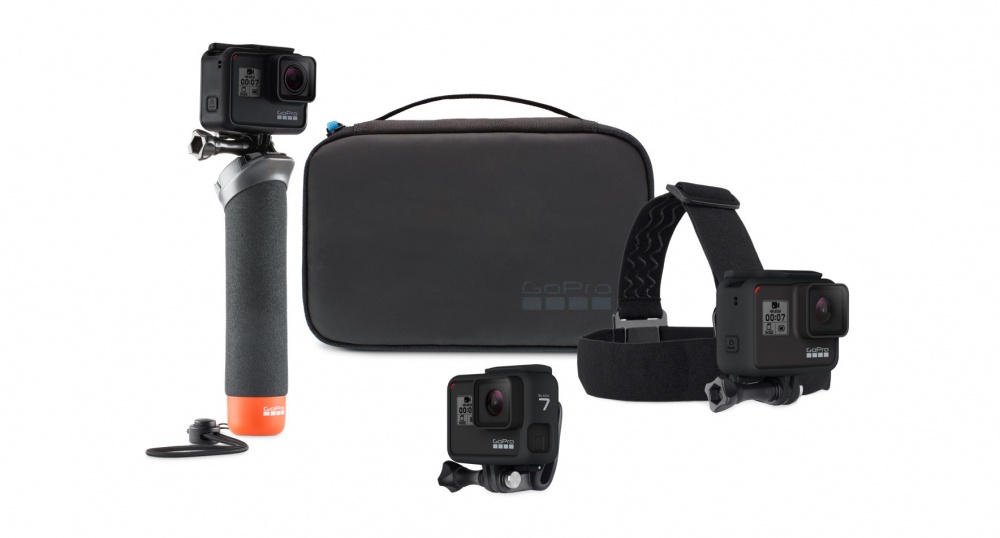 GoPro Kit de Aventura AKTES-001 para GoPro, Negro - Incluye Incluye Estuche Compacto/Extensión Tripode/ Funda con Correa