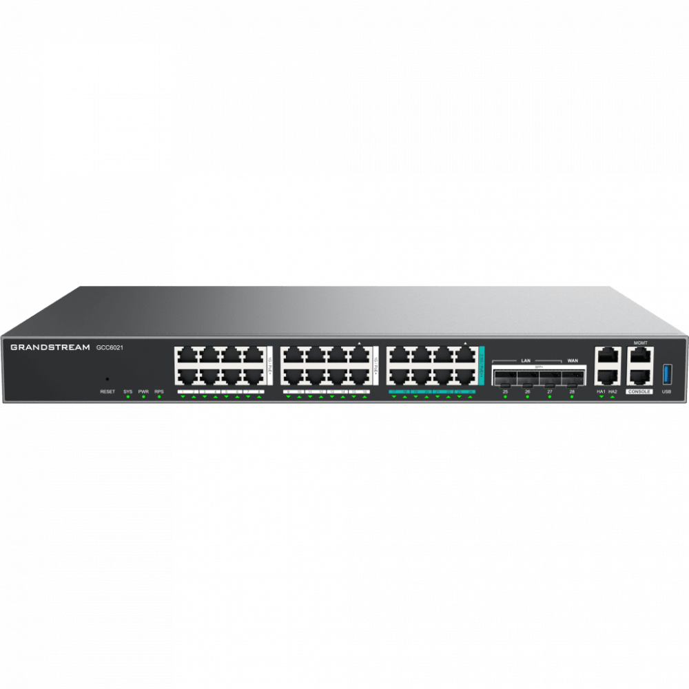 Firewall Grandstream GCC6021, Alámbrico, 4 x RJ-45, 4 x SFP+, 9000 Mbit/s