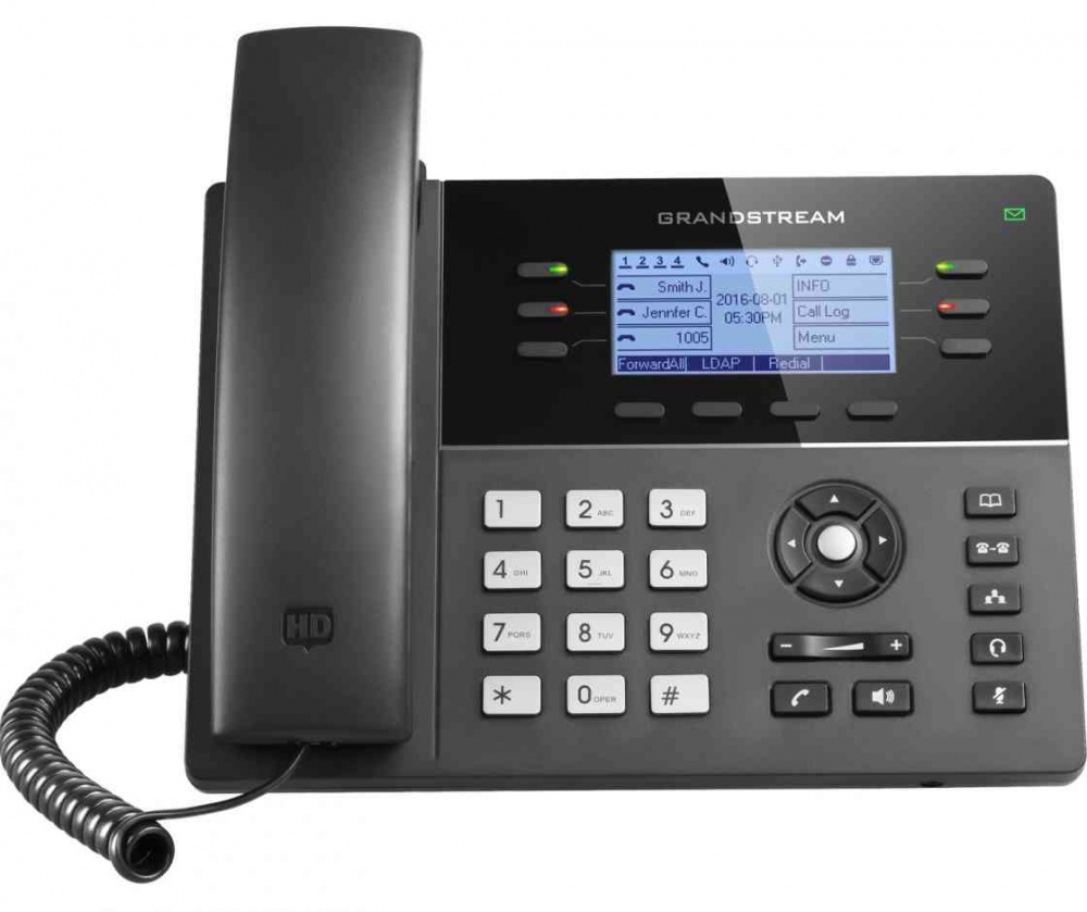 Grandstream Teléfono VOIP GXP1760W, DECT, Altavoz, Negro