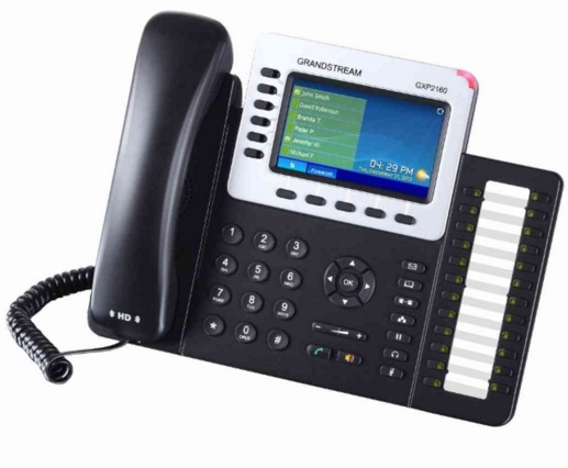 Grandstream Teléfono IP con Pantalla 4.3" GXP2160, 6 Lineas, Altavoz, Negro