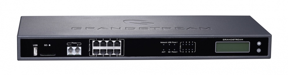 Grandstream Sistema IP-PBX UCM6208, 800 Usuarios, 2x FXS, 8x FXO