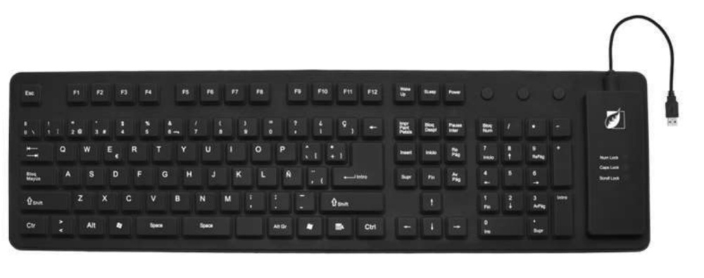Teclado Greenleaf 18-8338BK, Alámbrico, USB, Negro, Español