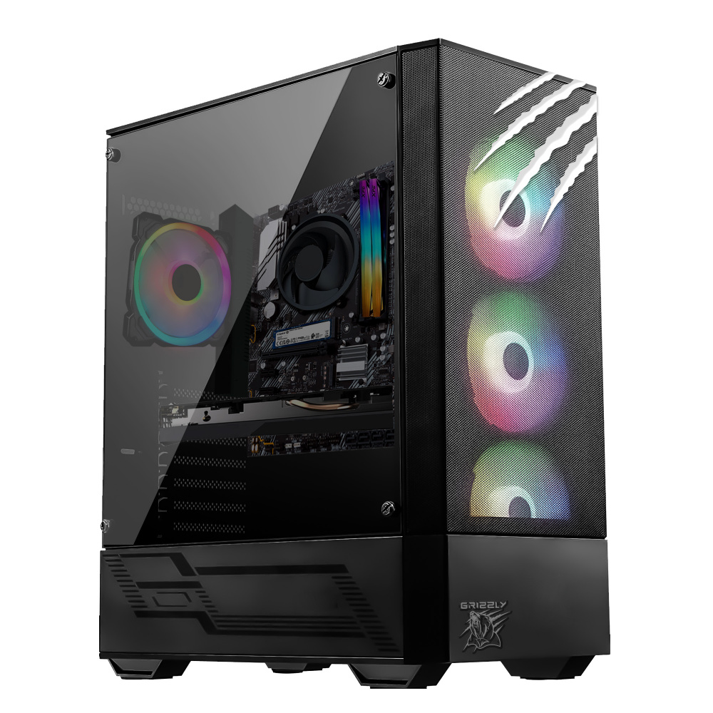 Computadora Gamer Grizzly PG-AMD039, AMD Ryzen 5 5600G 3.90GHz, 16GB, 1TB + 500GB SSD, AMD Radeon RX 6400, Windows 11 Prueba