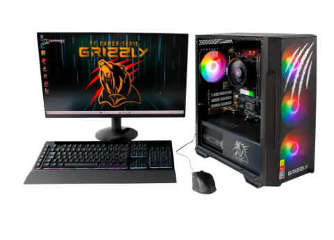 Computadora Grizzly PG-AMD074, AMD Ryzen 7 8700G, 32GB, 1TB SSD, Wi-Fi, Windows 11 Prueba + Teclado/Mouse/Monitor de 27"